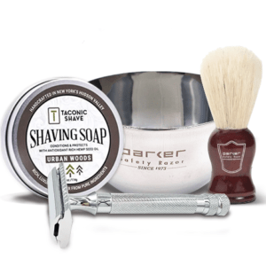 Set máquina 91R, brocha RWBO, cuenco y jabón